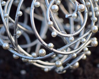 Pearl Adorned Metal Bouquet