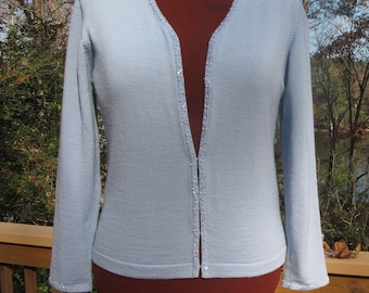 Briana B Italian Wool Beaded Cardigan