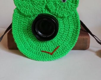 Crochet Lens Buddy, Lens Buddy, Camera Cover, Frog Lens Buddy, Frog Camera Cover, Photographer Equipment