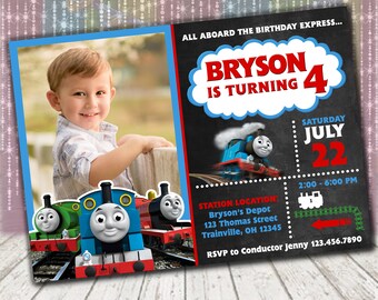 Thomas and Friends Party Invitations | Thomas The Train Invitation | Thomas Birthday | Personalized Printable Digital File
