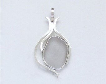 Sea Glass Jewelry - Sterling Lavender Sea Glass Pendant