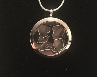 Halloween witch perfume diffuser necklace