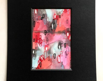 4x6 watercolor painting matted to an 8 x 10