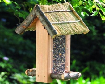 Thatched Roof Bird Feeder Building Plans