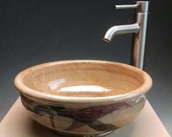 Handmade Pottery Vessel Sink, Designed for your Bathroom Remodeling- Made to Order