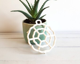 Vintage french white cast iron coaster