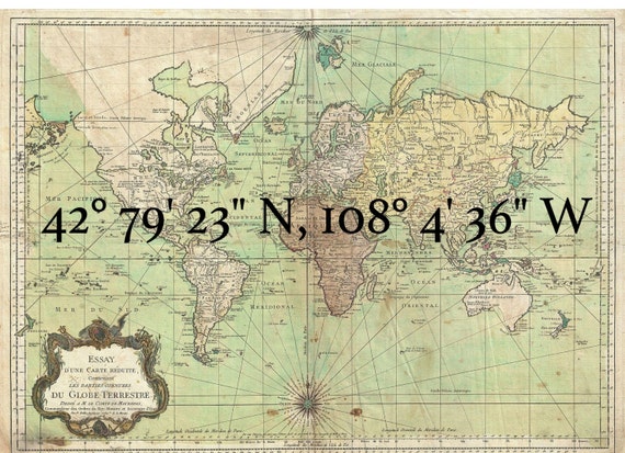 Temporary Tattoo Latitude Longitude Coordinates