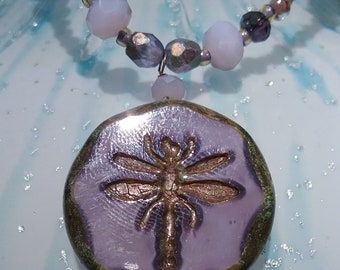 Purple and Pink Dragonfly