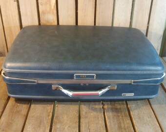Vintage Blue Luggage, American Tourister Suitcase