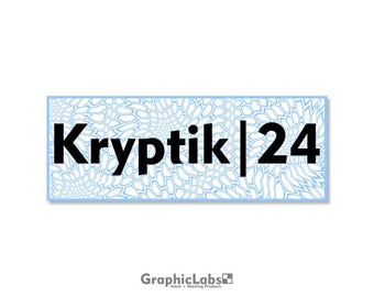 Kryptik | 24" by 9" Vinyl Spray Mask Camo Stencil for Rifles, Shotguns, Handguns & Small Equipment