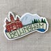 Bellingham Washington Vinyl Sticker, Mt Baker, Water Bottle Sticker, Laptop Sticker, Cool Illustrated Sticker, Washington Sticker, PNW