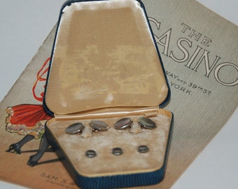 Véritable Vintage Lambert & fils Smoking formelle boutons de manchette, boucles d’oreilles ensemble--livraison gratuite !