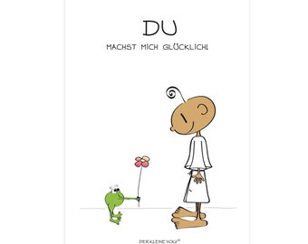 The Little yogi: postcard-You make me happy