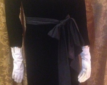Size 16 vintage velvet wrap dress By Abe Schrader union made