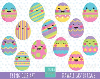 50% SALE EASTER clipart, easter eggs clipart, kawaii easter eggs, commercial use, easter egg clipart, cute graphics, kawaii clip art