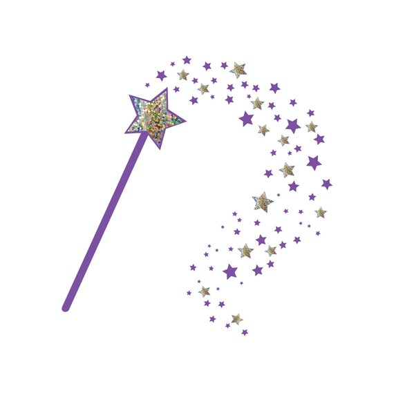 Download Items similar to Fairy Godmother Wand Wall decal - sparkle ...