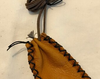 Medicine leather bag neck pouch spirit bag