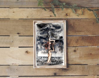 Reflection - Watercolor Painting by Rachael Caringella - Tree Talker Art