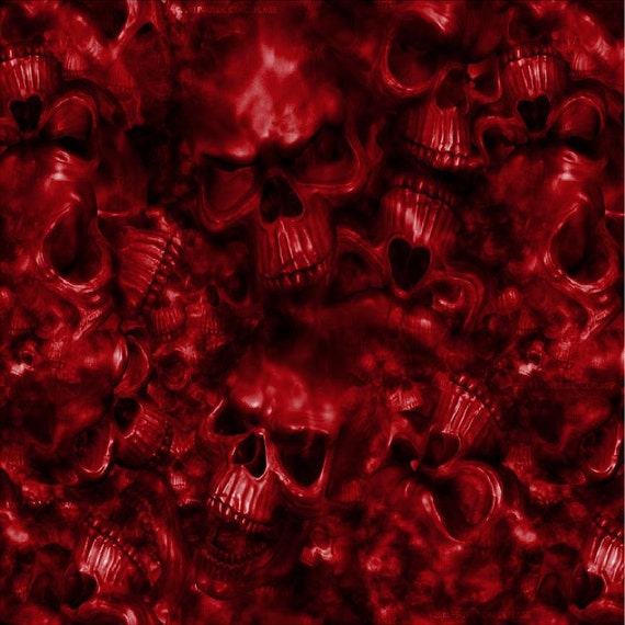 wrap material plastic laminated Skulls Reaper Matte wrap vinyl RED air release