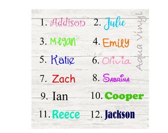 Custom Name Decal, Personalized Name Label, Name Vinyl Decal, name or word for Yeti, Swell Bottle, Corkcicle, Batting Helmet, Water Bottle