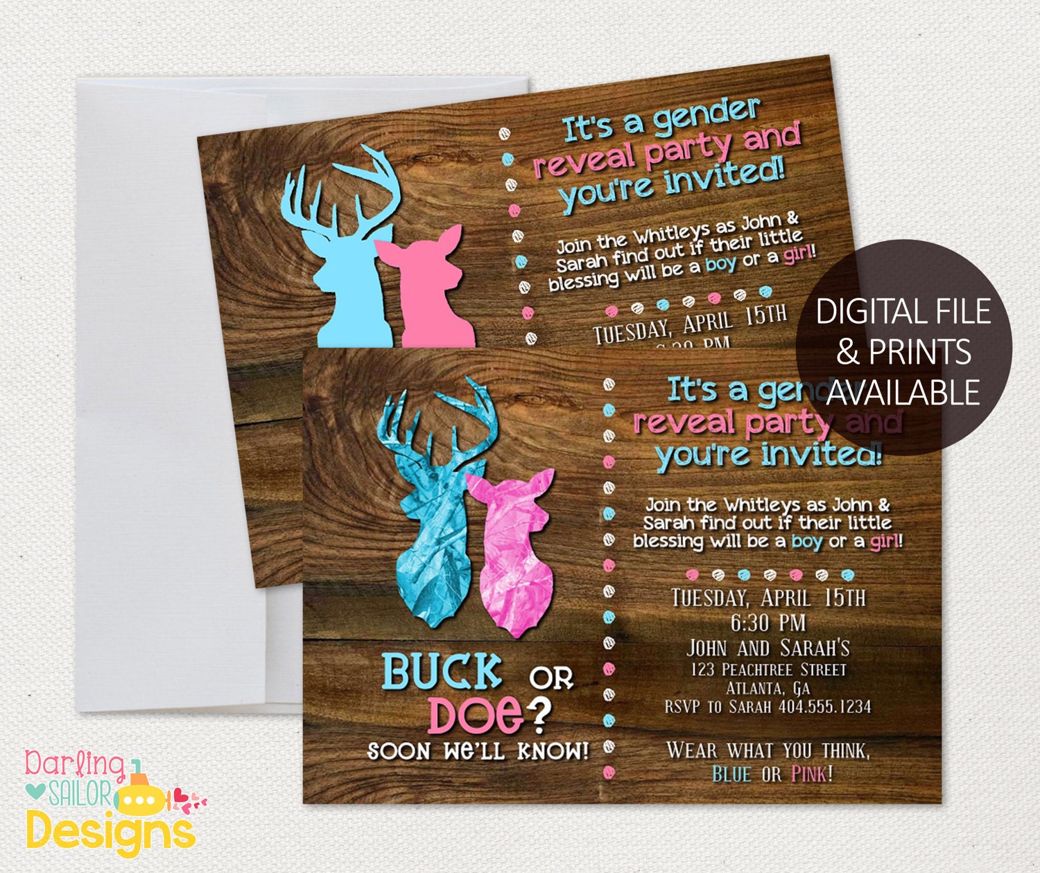 Free Gender Reveal Invitations To Print At Home 6