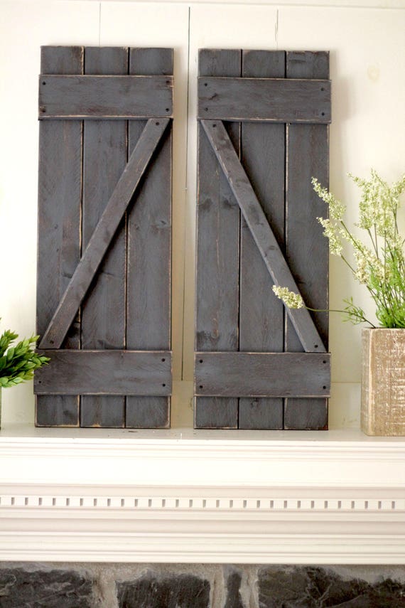 2 RUSTIC SHUTTERS 30 X 105 Rustic Gallery Wall Fixer Upper Decor Wood Shutters Shutter Modern Farmhouse 2 RUSTIC SHUTTERS 30 X 105 Rustic Gallery Wall Fixer Upper Decor Wood Shutters Shutter Modern Farmhouse