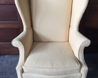 Upholstered Matelasse Large Wingback