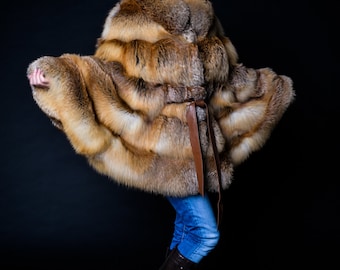 Fur poncho, Fox fur poncho, fox fur, fur coat, fox fur coat, cape, fox cape, fur cape, fox fur cape, Siberian fur, Siberian fox fur