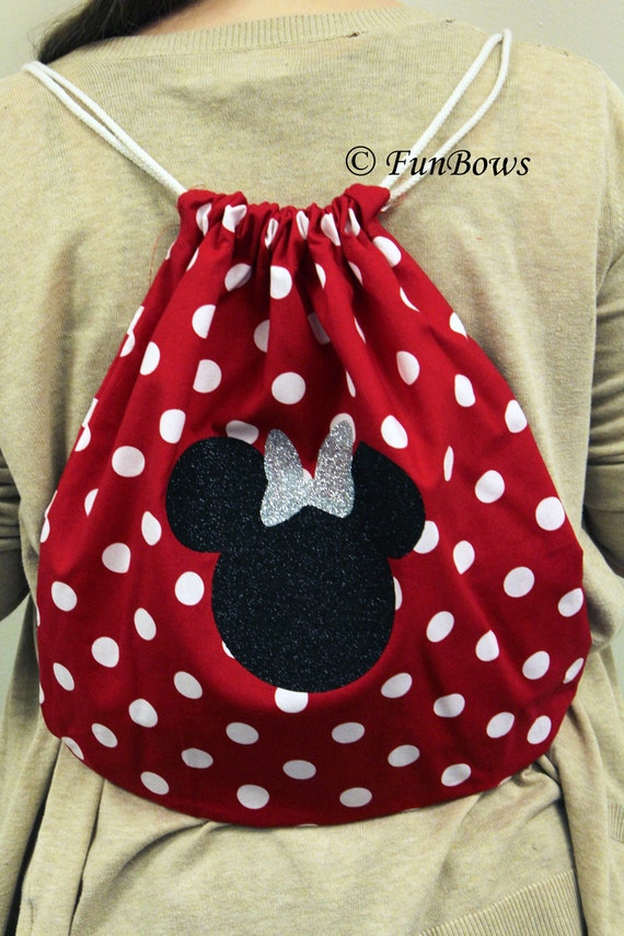 minnie mouse drawstring backpack