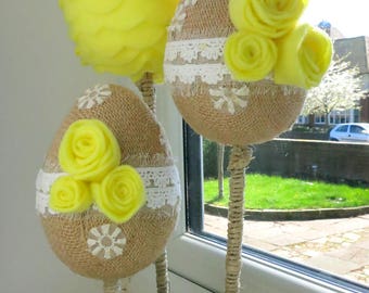Easter Decoration, Easter centerpiece, Easter table decorations, Spring decoration, Easter egg, Felt egg decoration