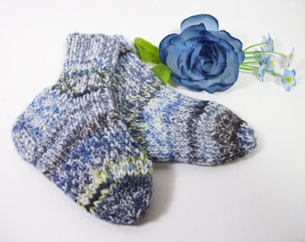 Baby Socken 3-6 Monate Babyschühchen gestrickte Babysocken Socken für Babys dicke Babysocken Stricksocken Wollsocken Baby Geschenk für Babys