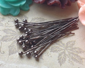 25 mm Gunmetal Color Ball Pin Findings (.ma)