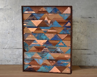 Copper and wood wall art, copper and reclaimed wood, reclaimed wood wall art, reclaimed wood and metal art, Copper wall art, metal wall art