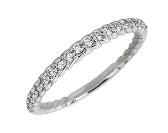 Style #184-B, 14K gold CZ (Cubic Zirconia), Wedding Band