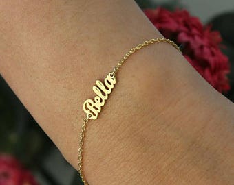 Personalized Name Bracelet-Name Bracelet-inspirational Bracelets-Gift For Her-Bridesmaid Gift-Personalized Gift-Jewelry-Mother's Day Gift
