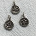 Tiny hill tribe silver on charms (3pc)