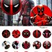 DeadPool - One 4x6 high-resolution, 300dpi, JPEG file with 15 1" Circle images.