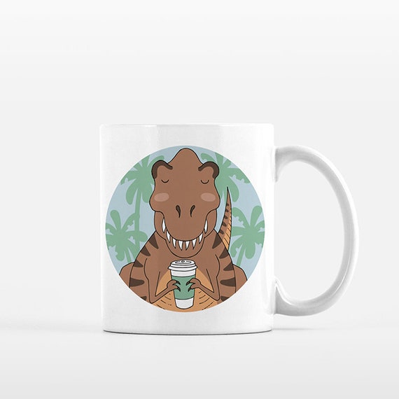 T-Rex Mug Dinosaur Coffee Mug Cup Fun Funny Cute T-Rex Gift for Men for Her for Women for Him for Best Friend Unique Coffee Gift Idea
