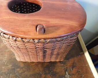Handmade fishing creel