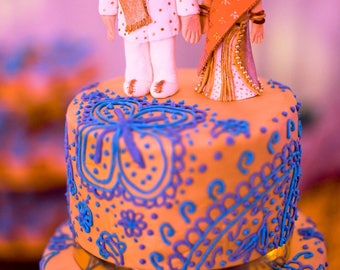 Indian Bride and Groom Cake Topper