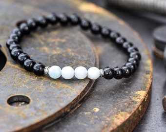 Men's bracelet, Men's stack bracelet, Bracelet for men, Men's jewelry, men's gift, Gift for men, mens beaded bracelet, Men's onyx bracelet