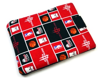 Tablet Case, iPad Cover, Houston Rockets, iPad Mini Case, NBA, Kindle Case, Tablet Sleeve, Cozy, Handmade, FOAM Padding, Basketball
