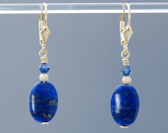 Lapis Lazuli earrings in Gold / Lapis earrings / Lapis Lazuli jewelry / Lapis Lazuli beads / Lapis Lazuli cosplay / SPIRITUAL ALIGNMENT