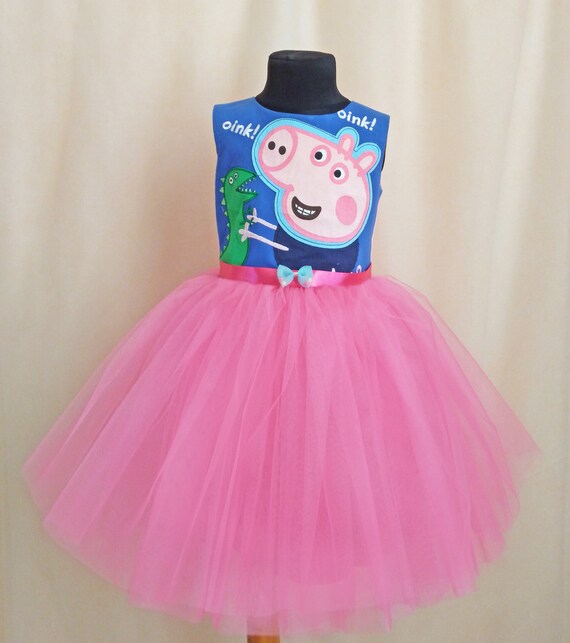 Peppa Pig Dress Birthday Dress Tulle dress Peppa tulle