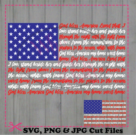 Download God bless America American Flag SVG DIY cut svg jpg vector ...