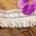 Fringe lace/cotton lace/bridal lace/vintage lace/costume lace/ crochet lace/fringe lace/fringe/lace - DIY supplies/lace and trims- L16