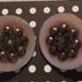 Mother of Pearl buttons with steel cut centers.