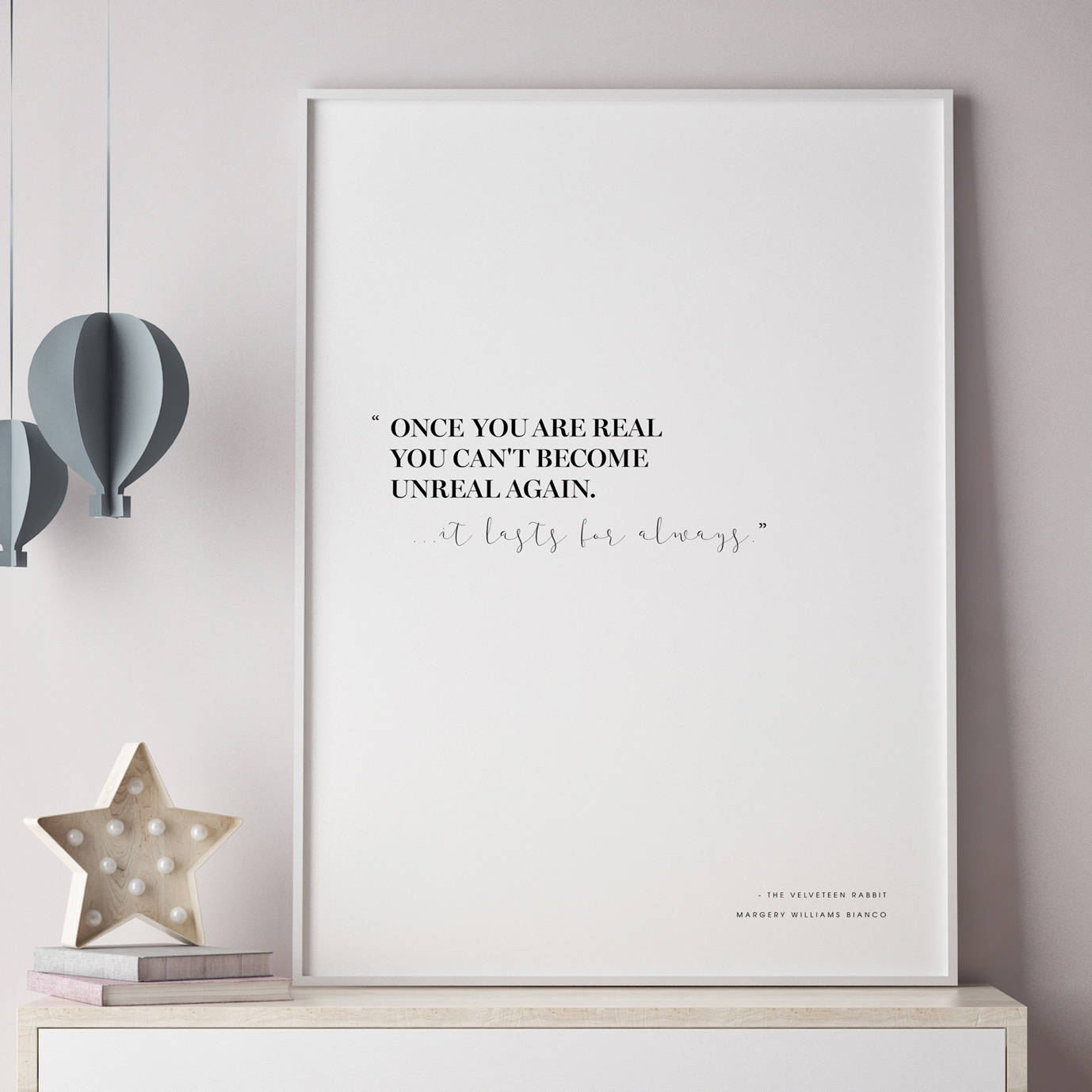 velveteen rabbit quote print wall art nursery print nursery