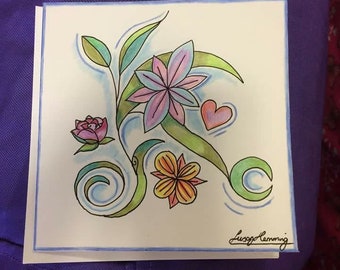 Greeting cards hand drawn design