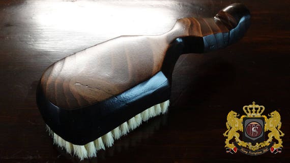720 WAVE BRUSH: King Scorpion 360 Wave Brush - Dark Mahogany Medium 12 Row 360 Wave Brush - Custom Made To Order